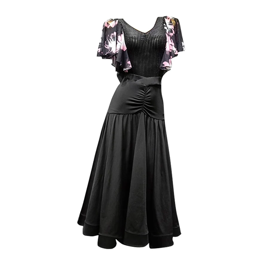 Комплект из 2 предметов леопардовые топы и юбка бальная одежда для танцевальных