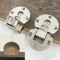 folding hinge zinc alloy double cups up down 180 degree cabinet door pirated concealed flat hinge adjustable furniture hardware