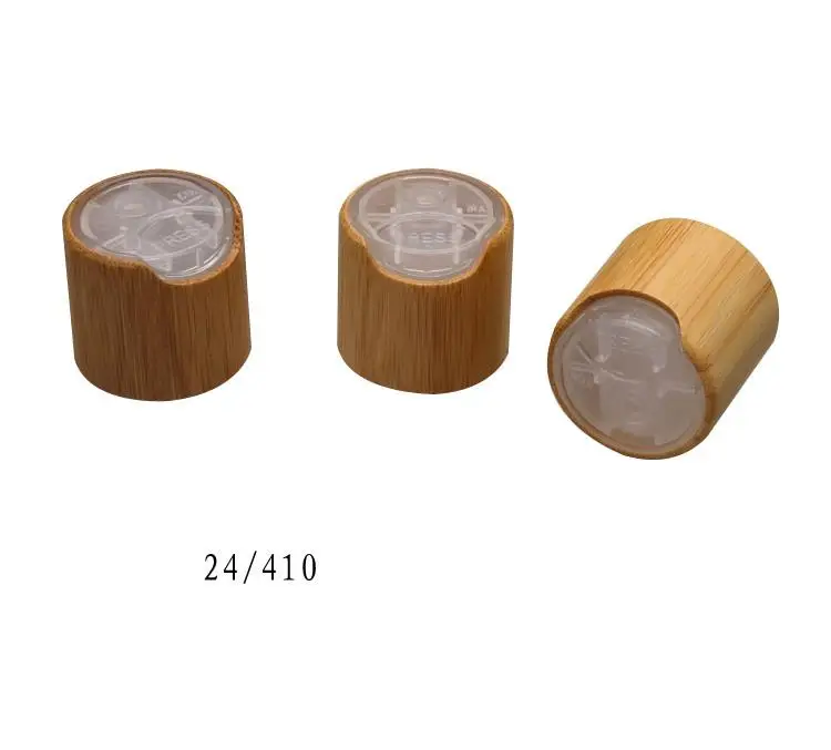 

24/410 bamboo black essential oil press pump cover essence liquid chiaki cap for lotion/mulsion bottle makeup disc lid SN3153