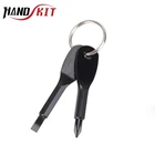 Набор портативных ключей HANDSKIT кольцо для ключей в форме инструмента, многофункциональный карманный мини-инструмент, отвертка нержавеющий брелок