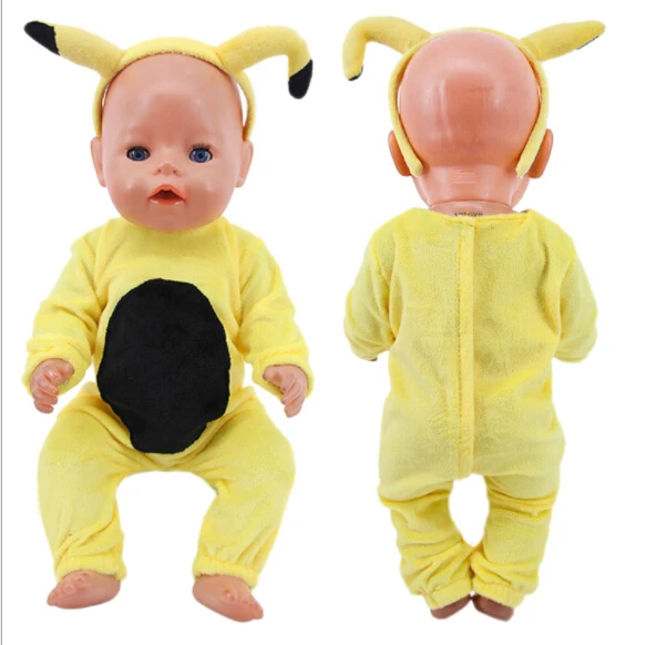 

2021 Baby New Born Fit 17 inch 43cm Doll Accessories New Suit Doll Clothes For Baby Gift