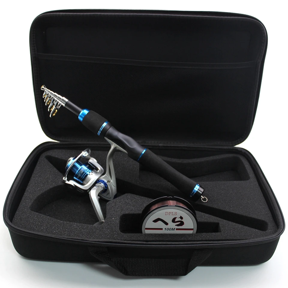 Портативное 165 см карбоновое спиннинговое удилище и спиннинговая катушка