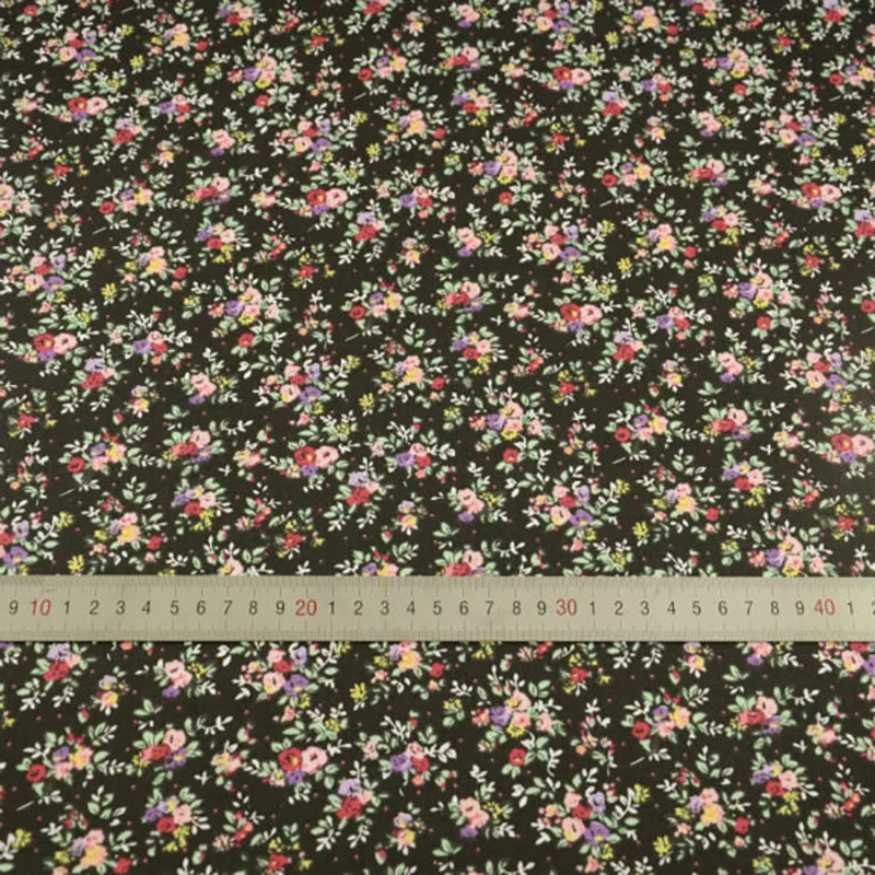 Швейная ткань домашний текстиль черная 100% хлопковая простая Лоскутная Ткань