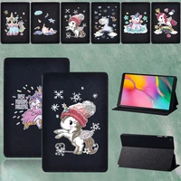 for samsung galaxy tab a 8 0 inch 2019 sm t290 t295 shockproof cartoon pictures pu leather tablet coverpen