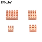 Медный радиатор Raspberry Pi 4B, радиатор охлаждения для Raspberry pi 3 Pi3 B Plus 2 1, нулевой процессор, оперативная память, Lan чип с нагревом