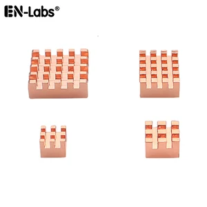 Медный радиатор Raspberry Pi 4B, радиатор охлаждения для Raspberry pi 3 Pi3 B Plus 2 1, нулевой процессор, оперативная память, Lan чип с нагревом