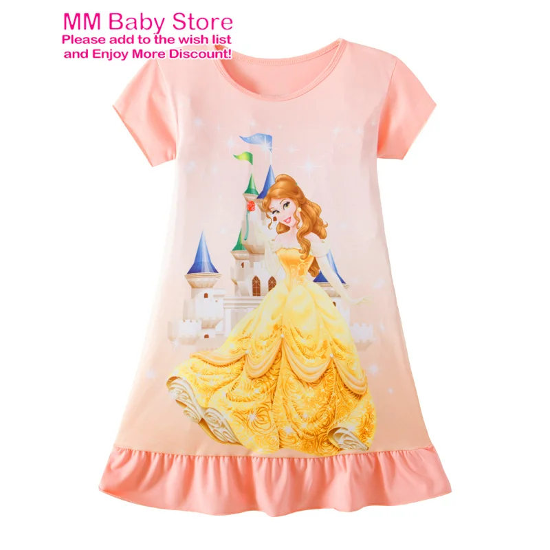 Новая летняя одежда для сна с рисунком Анны и Эльзы белоснежные ночные рубашки