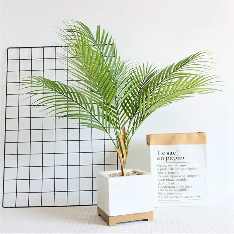 60-68cm Artificial Palm Tree Fake Plants Simulation Green Plant Palm Leaves for Home Wedding Garden Floor Living Room Decoration