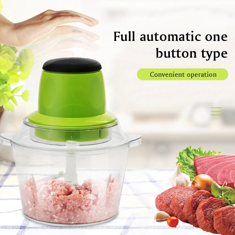 

2L Capacity Meat Grinder Food Chopper Stainless Electric Kitchen Electric Chopper Meat Grinder Shredder