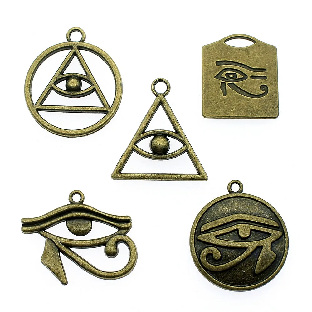 

Очаровательные Подвески в форме глаза хора, 2 шт., античный бронзовый цвет, ювелирные аксессуары, Очаровательные Подвески для глаз, для изгот...