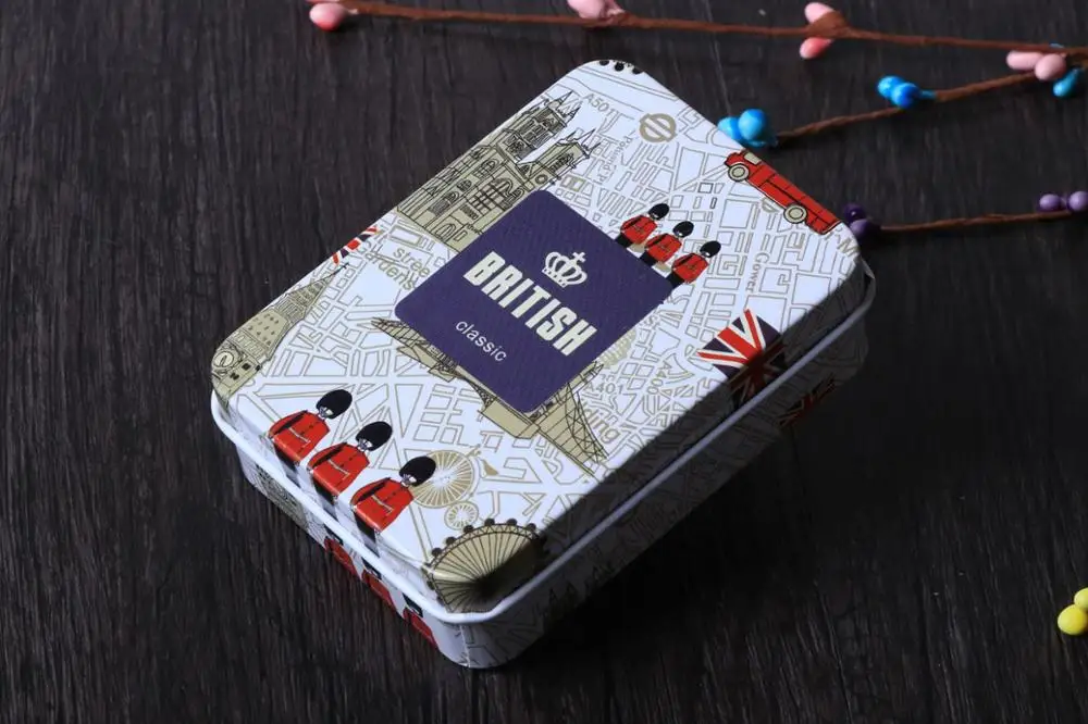 10pc/lot England Style Storage Tin Box Iron Case Chocolate Collect box Lipstick case Pill | Дом и сад