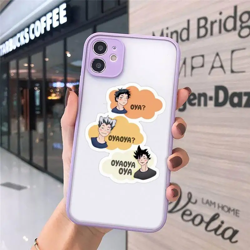 

Oya Oya Oya Haikyuu luxury Phone Cases coque matte transparent For iphone 7 8 11 12 plus mini x xs xr pro max cover