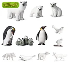 Новинка, Имитация животных, Белый полярный медведь, Арктическая лиса, Пингвин, полярный медведь, Снежная сова, дельфин, волк, фигурки, модель, игрушка для детей, подарок