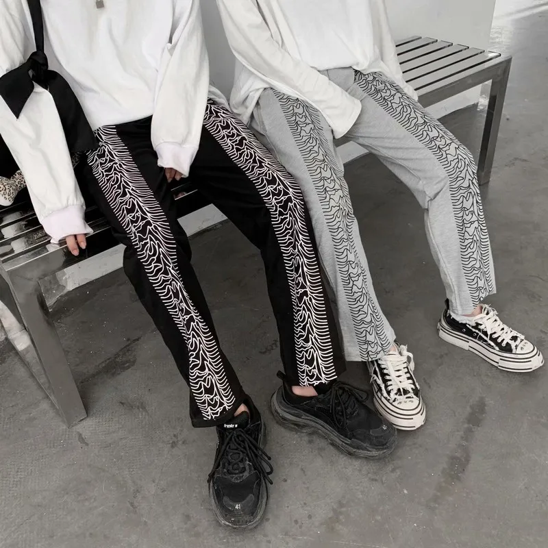 

Брюки женские прямые в стиле ретро, модные спортивные штаны в Корейском стиле, уличные Свободные повседневные штаны в стиле Харадзюку, хип-х...