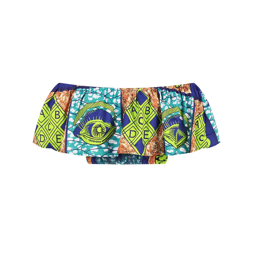 SUNGIFT Dashiki/Вечерние платья с открытыми плечами, разноцветное платье с принтом, африканская одежда для женщин, 2 предмета, 1 комплект, вечернее платье