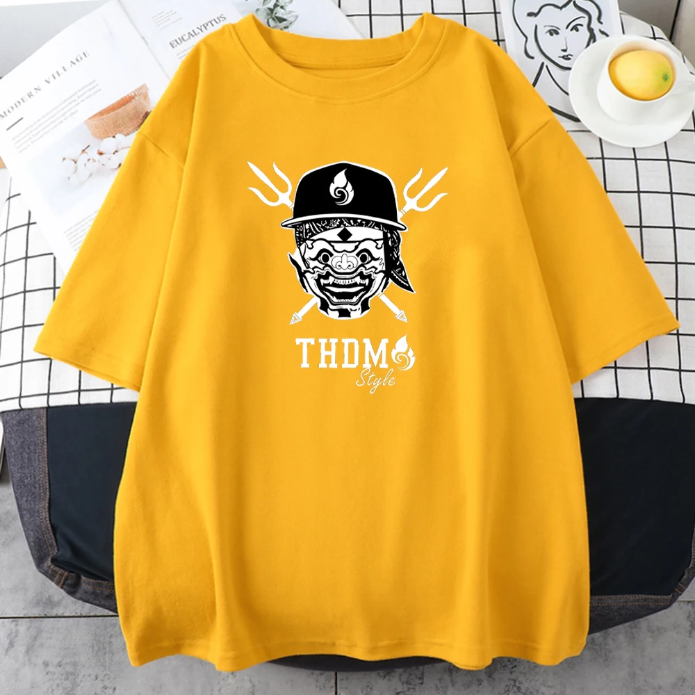 

thdm style print Female t shirts sport high quality T-shirt Fashion Breathable cotton T-shirts summer O-Neck T-shirts woman