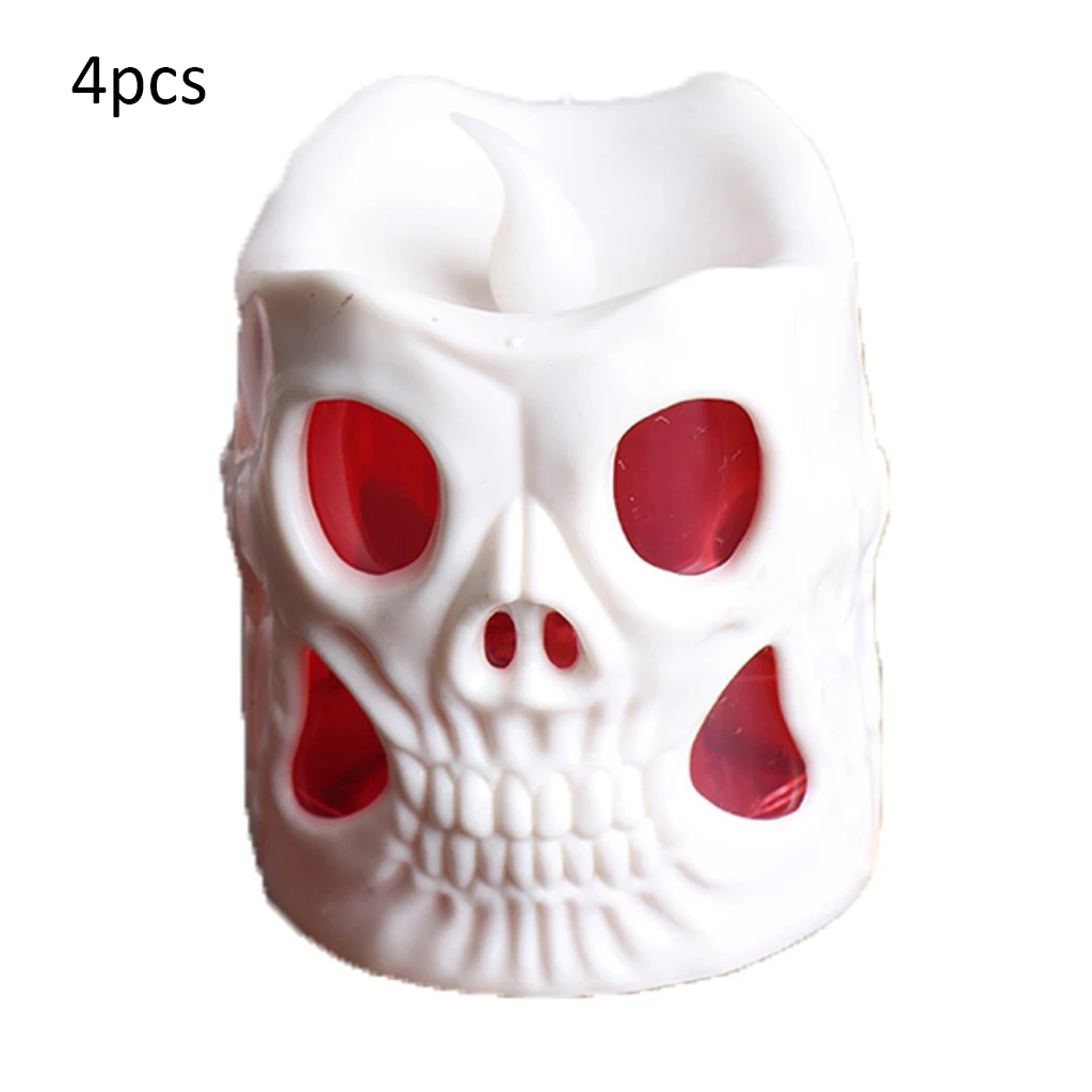 Светодиодный светильник для Хэллоуина декоративный s Череп свечи лампа черный