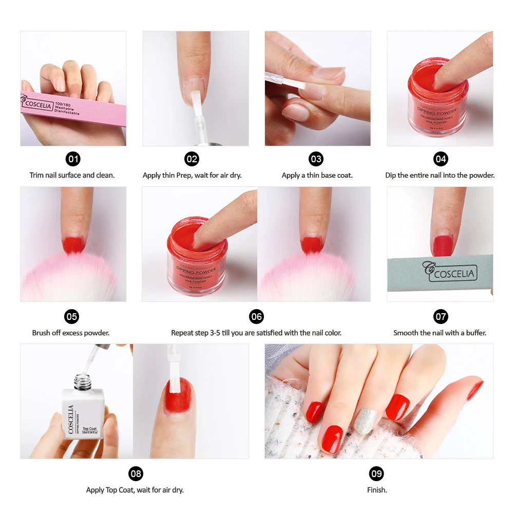 Dipping Powder Nail Glitter Without-Lamp Natural Dry Color French white Dip System Manicure Design Art Dust Shinning | Красота и