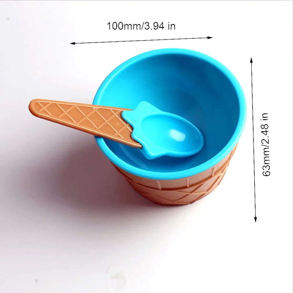 blue Слайм миска коробка ложка пушистые контейнеры DIY комплект аксессуары Детский пластилин чаша игрушки Дети еда играть мороженое чаша - Цвет: blue