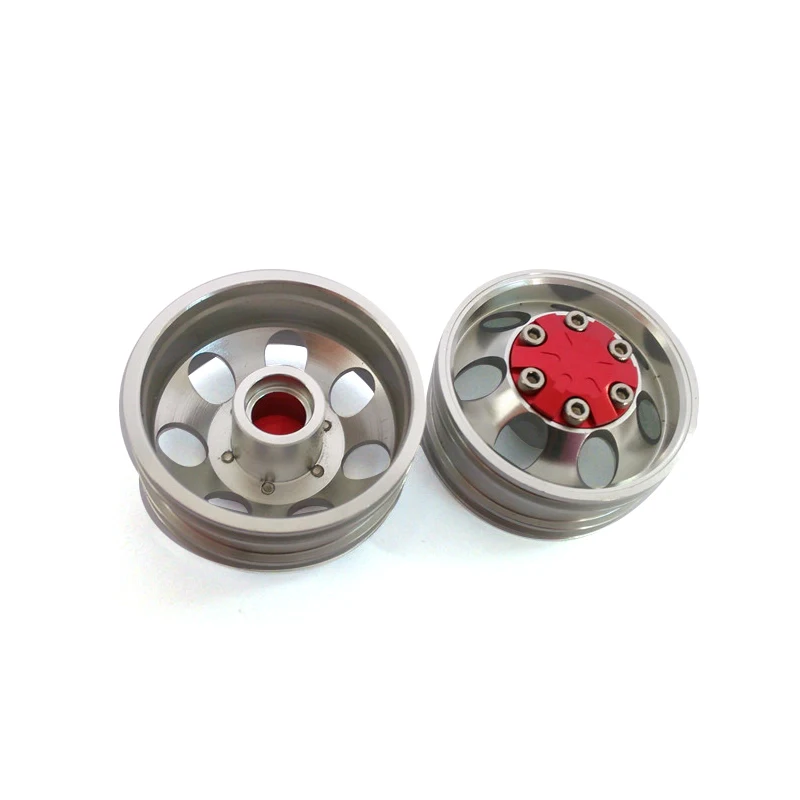

1/14 RC Model DIY Tamiya Tractor Truck Spare Parts Red Small Front Wheel Hub TH01395-SMT2