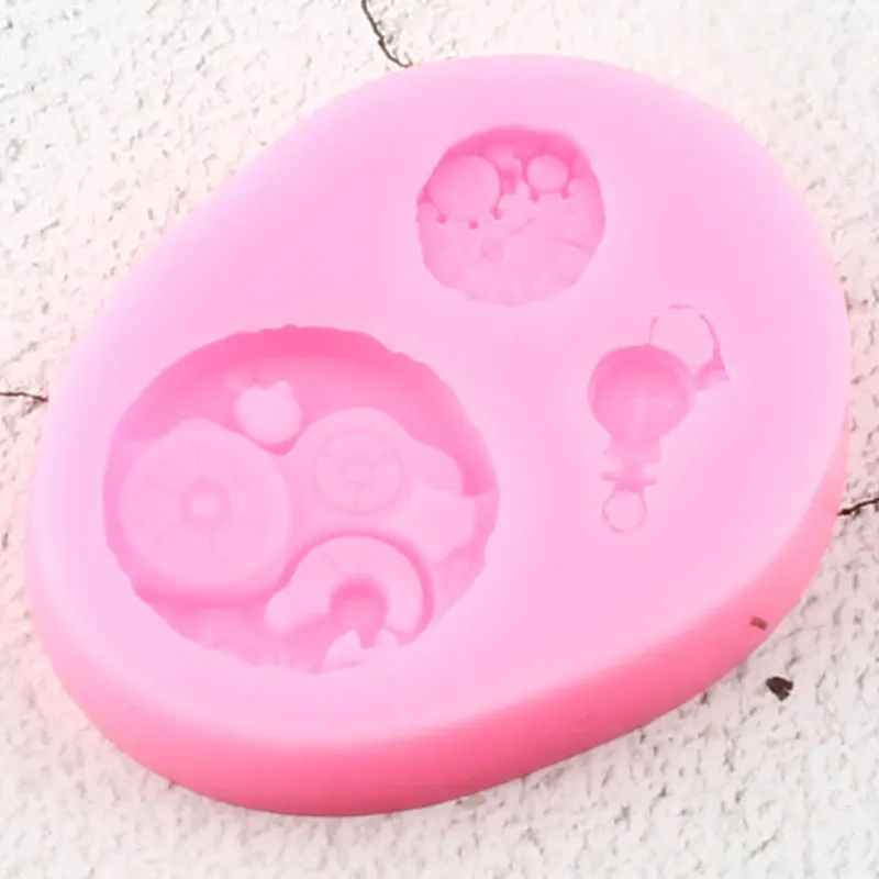 Механические часы силиконовая форма карманные для помадки сделай сам