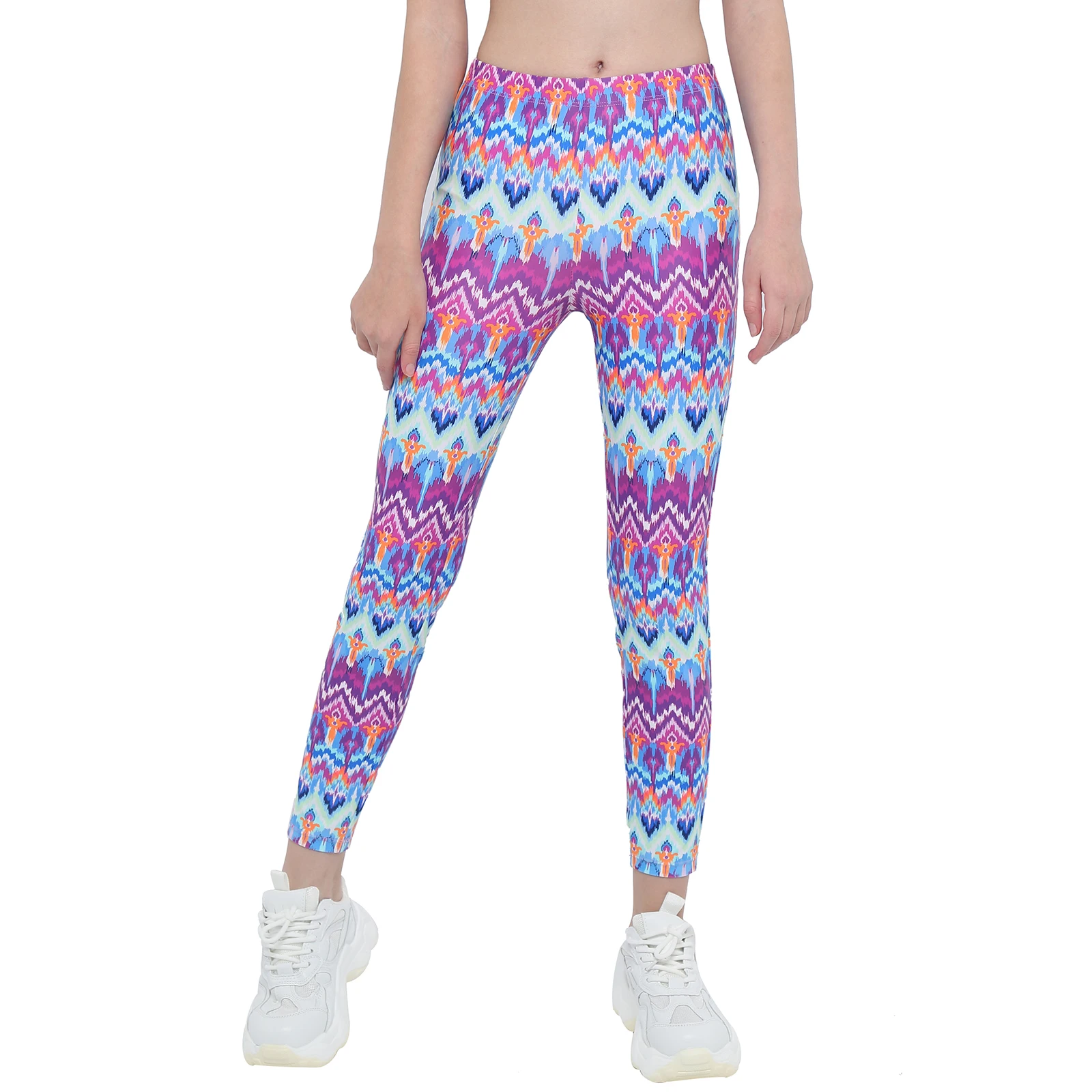 

Kids Girls Summer Sport Leggings Dance Leggings Pants Low Waist Patterns Print Stretchy Trousers for Dancing Gym Running Yoga