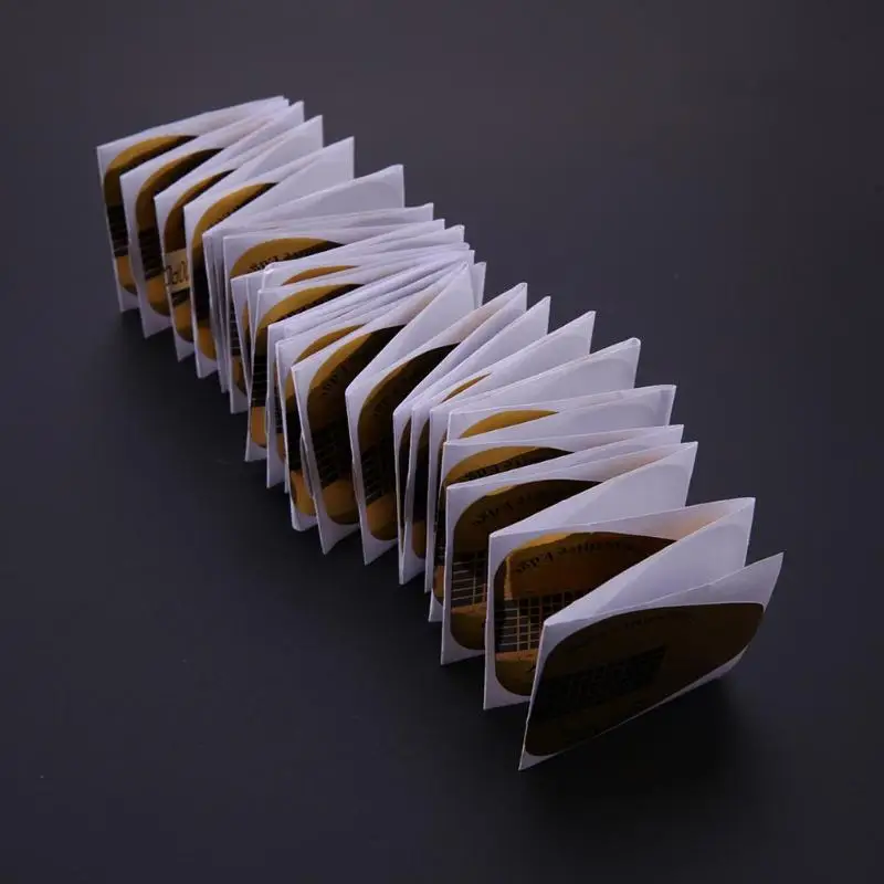 50 шт. в форме подковы гвоздь удлинение фототерапия бумага для маникюра держатель