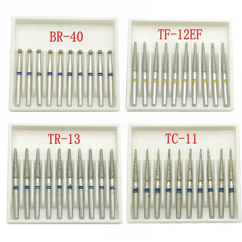 10 шт./компл. стоматологических алмазных боров (сверла высокой Скорость шлифовка