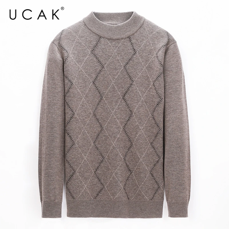 

Мужской свитер в полоску, с круглым вырезом, на зиму