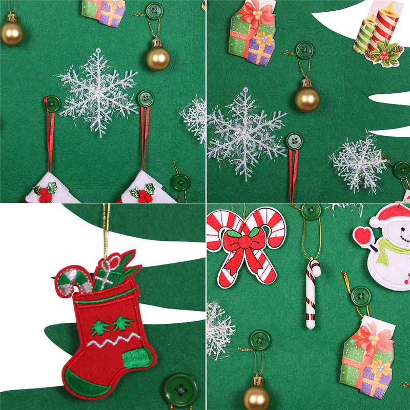 Войлочная Рождественская елка и украшения сделай сам новогодние подарки детские