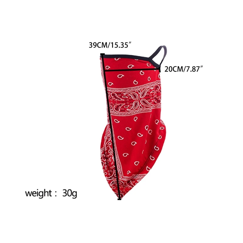 

Unisex Cycling Sport Bandana Triangle Scarf Face Mask Paisley Floral Neck Gaiter 649C