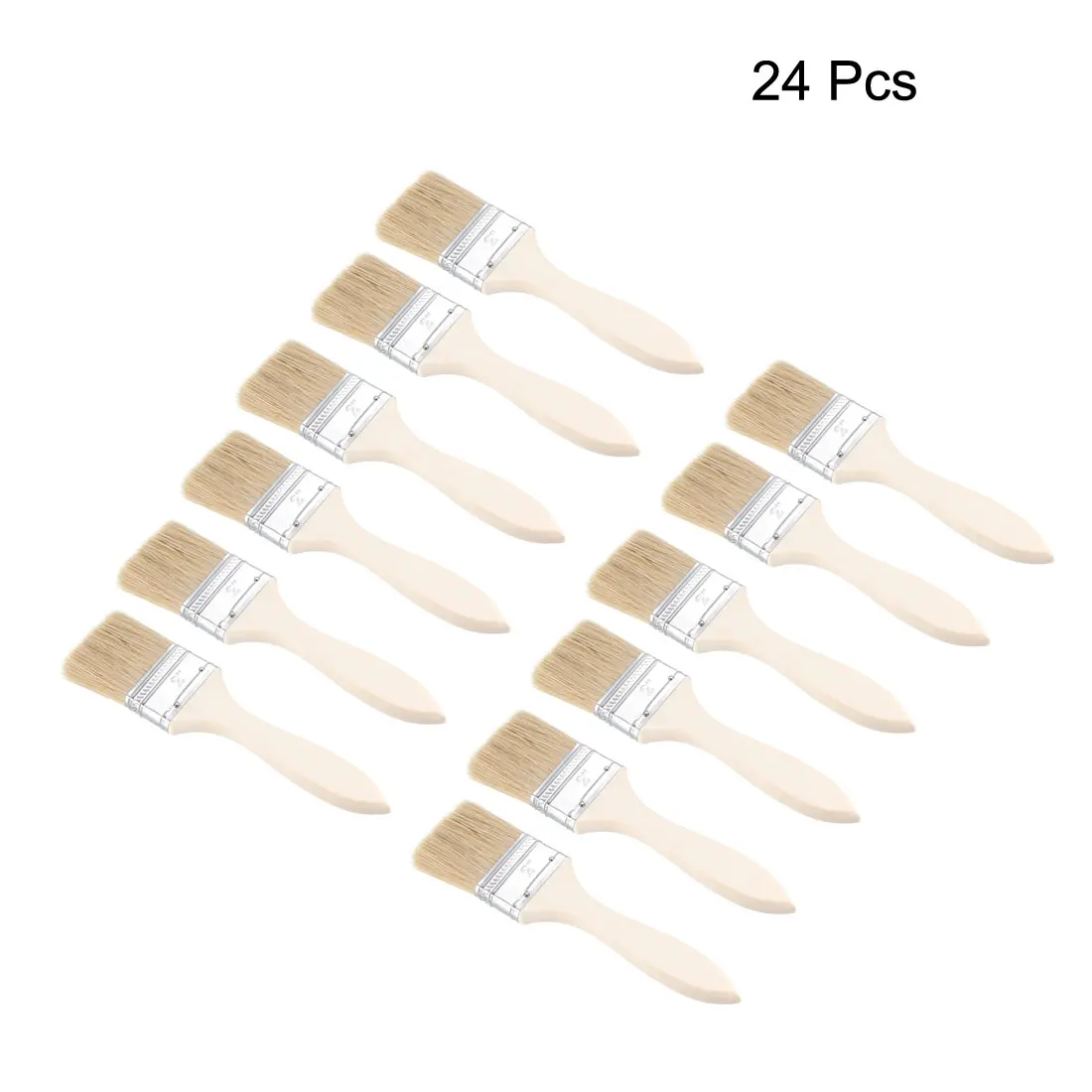 

uxcell 24x 2" Chip Paint Brush Synthetic Bristle with Wooden Handle for Wall Treatment