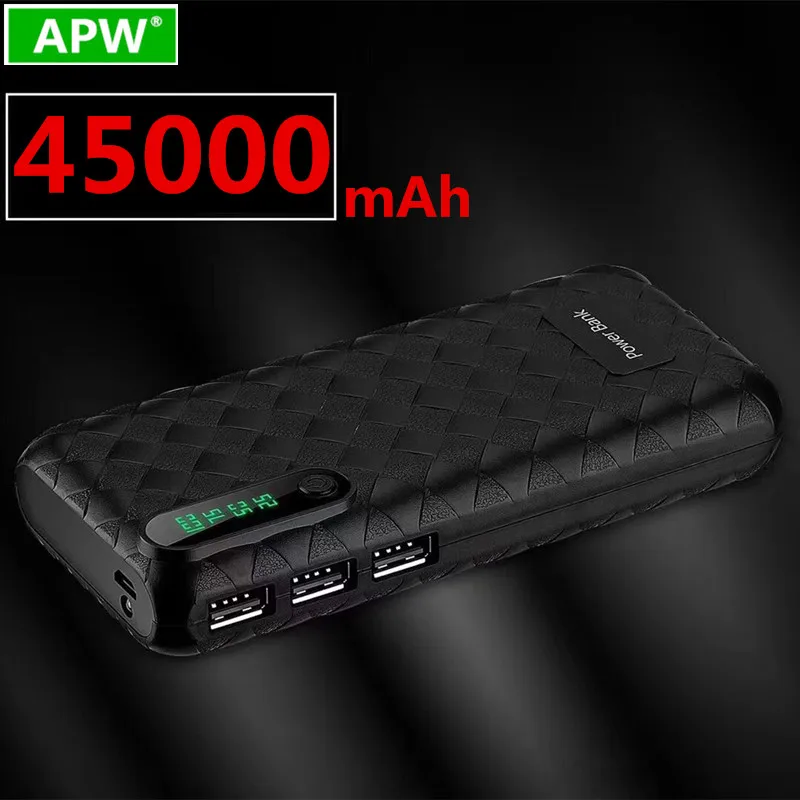 45000mAh внешний аккумулятор ультра тонкий портативный зарядное устройство со