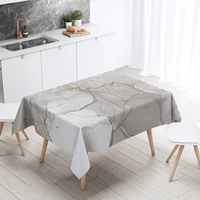 nordic grey tablecloth for table cloth cover decoration waterproof decor dining rectangular anti stain kitchen oilcloth