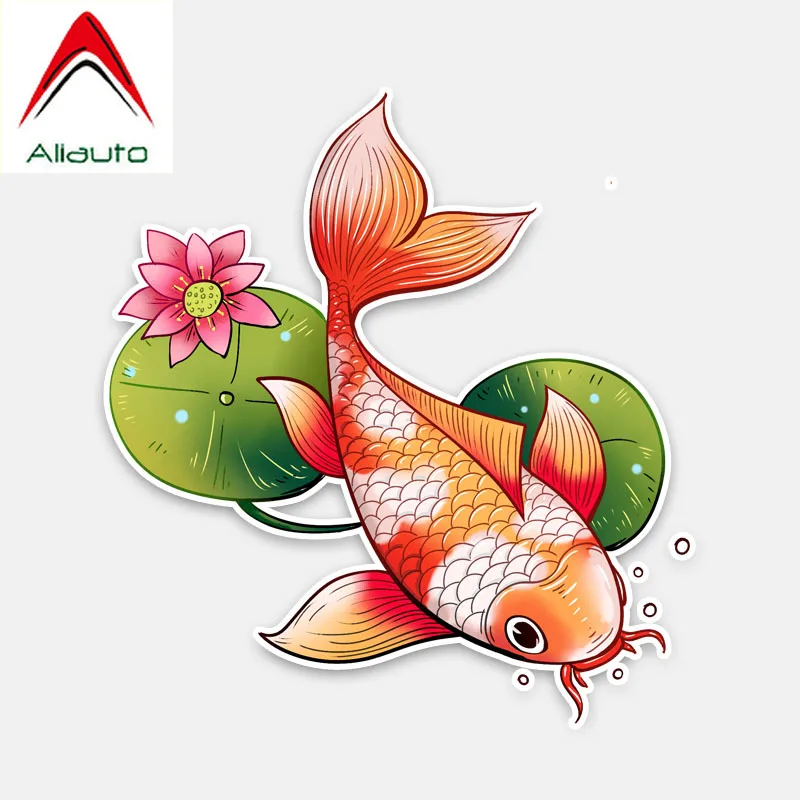 Красивая Автомобильная наклейка Aliauto аксессуары для декора карпа ПВХ Обложка Skoda