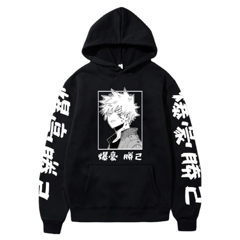 

My Hero Academia Katsuki Bakugo Hoodies Sweatshirt Unisex Clothes Men Women Moleton Fashion Street Trend Pullover
