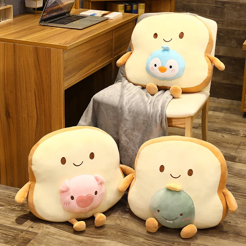 

Creative Simulational Plush Animal Bread Toast Shape Pillow Funny Food Nap Pillow And Cushion Kids Toy Girl Birthday Gift