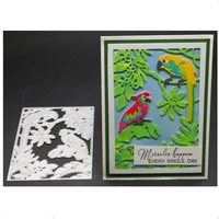 yinise scrapbook metal cutting dies for scrapbooking stencils parrot tree diy paper album cards making embossing die cut cuts