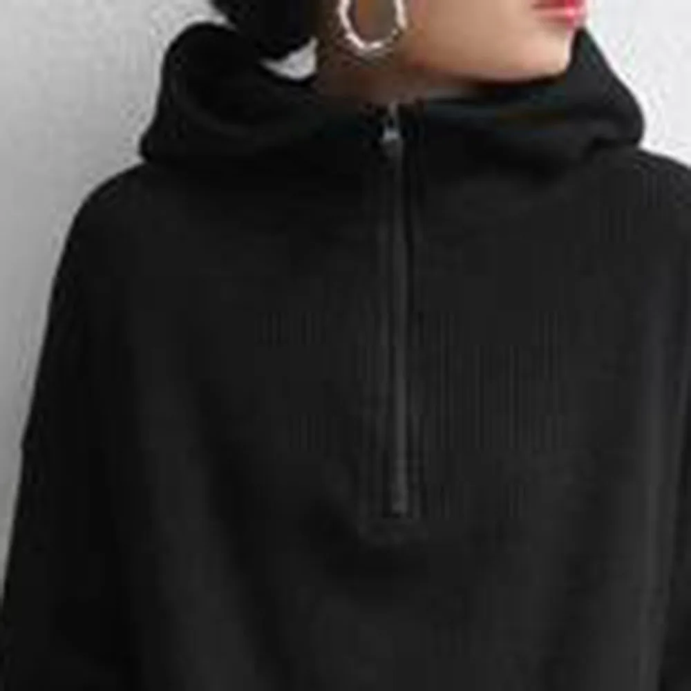 Толстовки Макси платье Толстовка корейский 2019 осень зима женские свитшоты