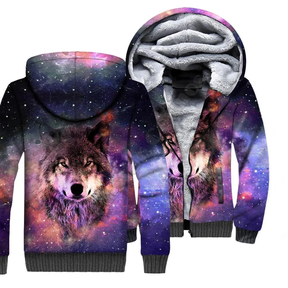 

Wolf Animal 3D Printed Fleece Zipper Hoodies Men For Women Winter Warm Double Plus Velvet Jacket Cosplay Costumes 13