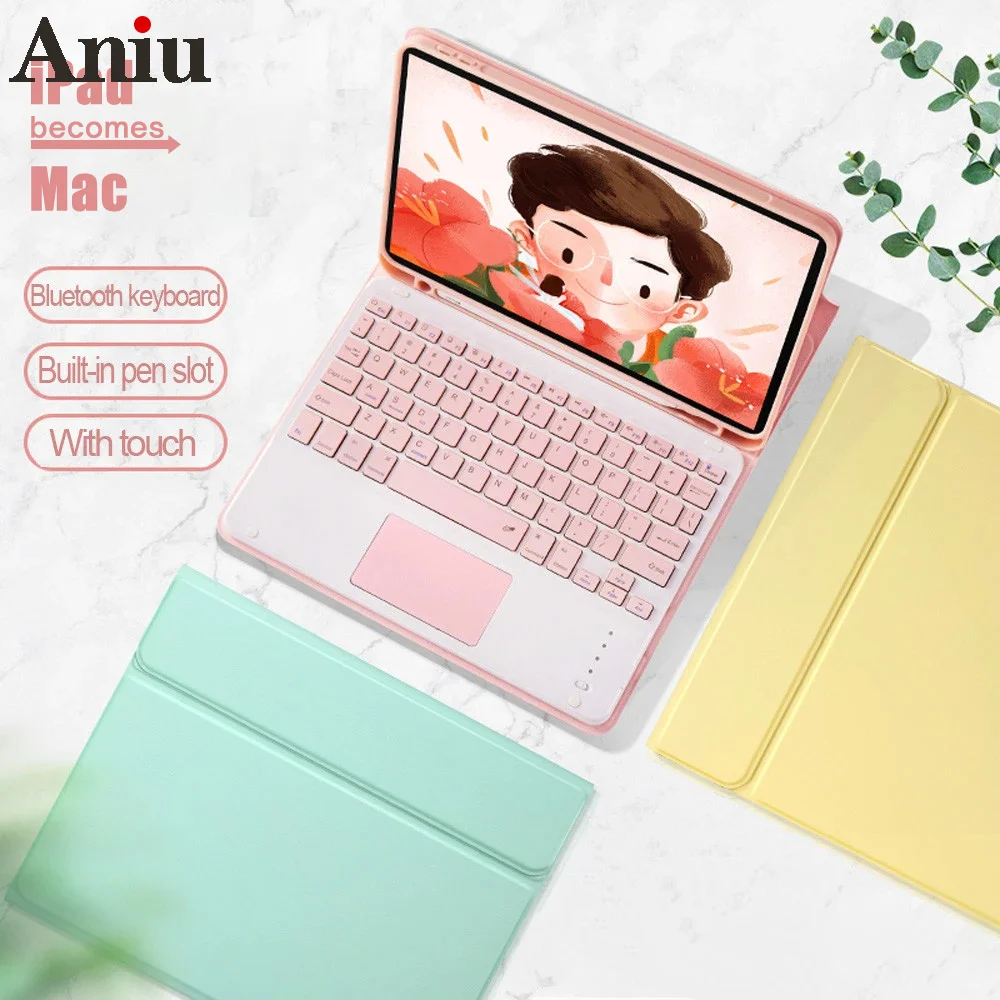 

2020 iPad Air 4 Case With Bluetooth-compatible Keyboard For iPad Air 2 9.7 10.2 8th Air 3 10.5 10.9 iPad Pro 11 Mini 6 Cover
