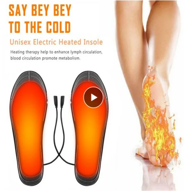 1 пара стельки с подогревом уличный коврик зимняя линия передачи данных