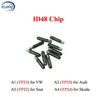 Стекло чипа для Volkswagen, 10 шт.лот, CAN (A1) TP23 ID48,(A2) TP25 для Audi,(A3) TP22 для Seat,(A4) TP24 для Skoda
