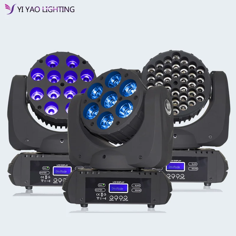 7X12W светодиодный излучающий светильник s 12x12w СИД Moving головной луч с 15 Dmx Каналы и