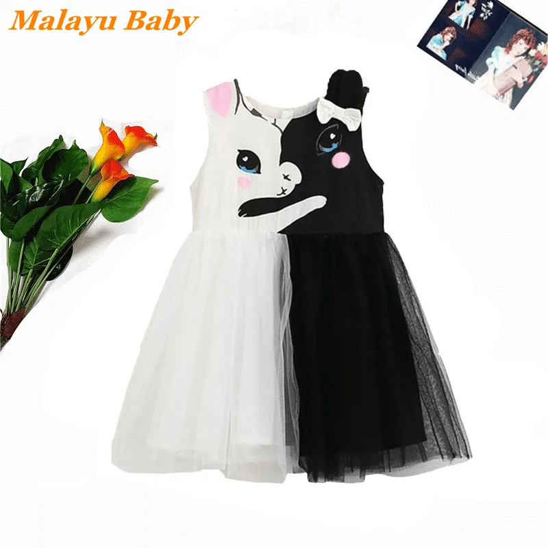 Элегантное платье для девочки Летнее светильник платья 2021 с рисунком из