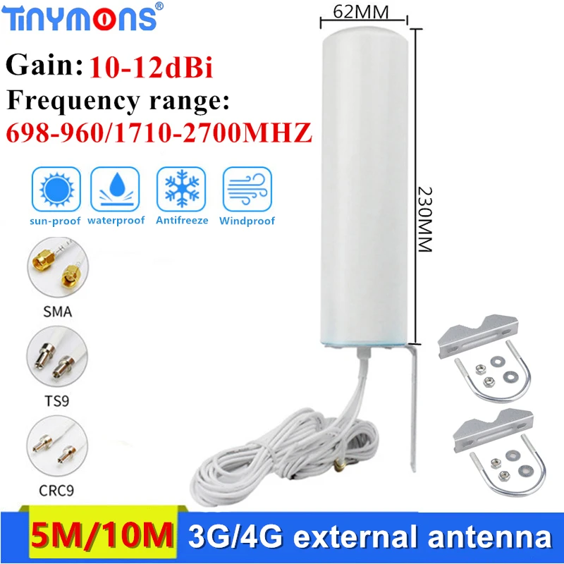 Antenna 900/1800MHZ 3dBi FME female jack 3M RG174 GSM GPRS for Network Signal 