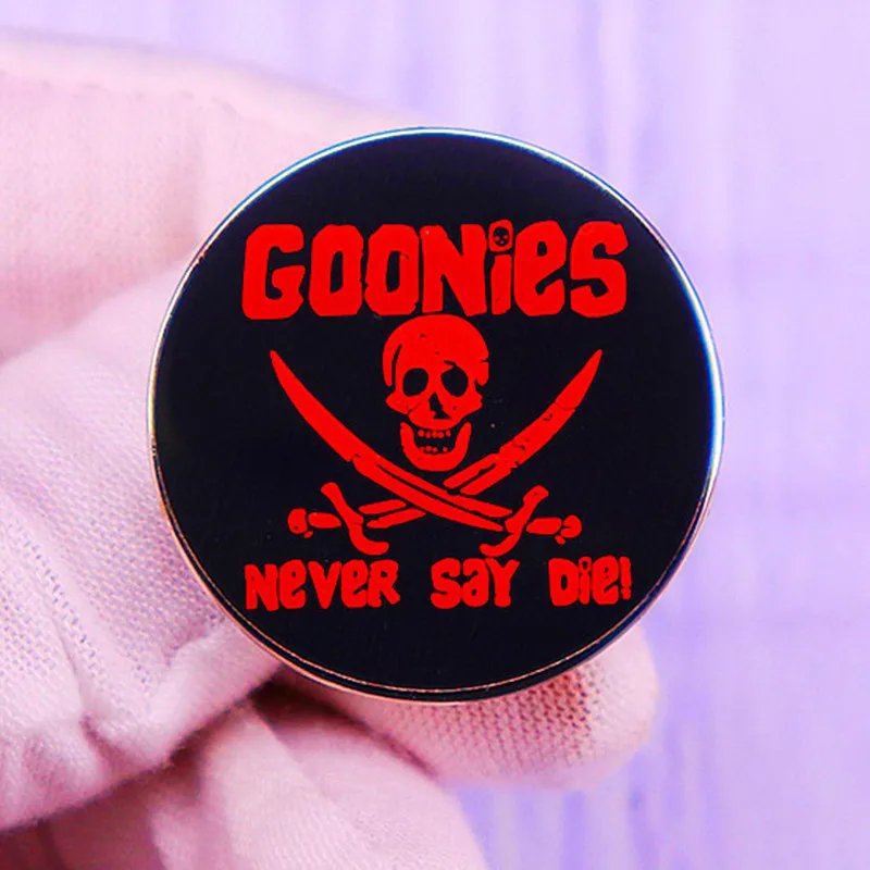 

Goonies Never Say Die Chunk Sloth Enamel Brooch Pin Bag Collar Lapel Pins Badges Women Men Brooches Fashion Jewelry Accessories