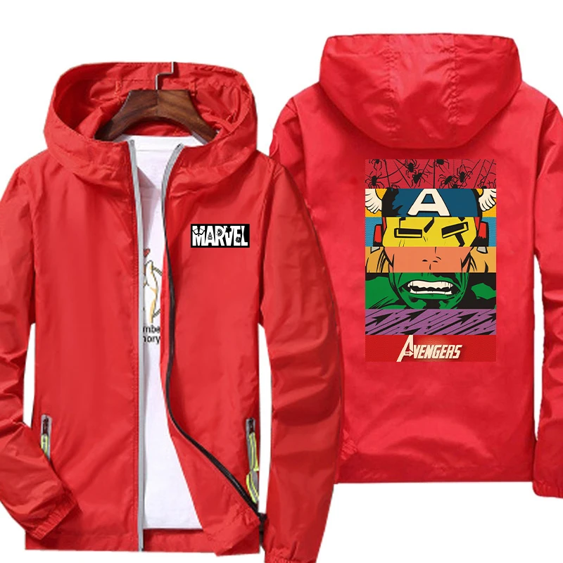 Модная весенне-осенняя уличная одежда с принтом из мультфильма мстители |