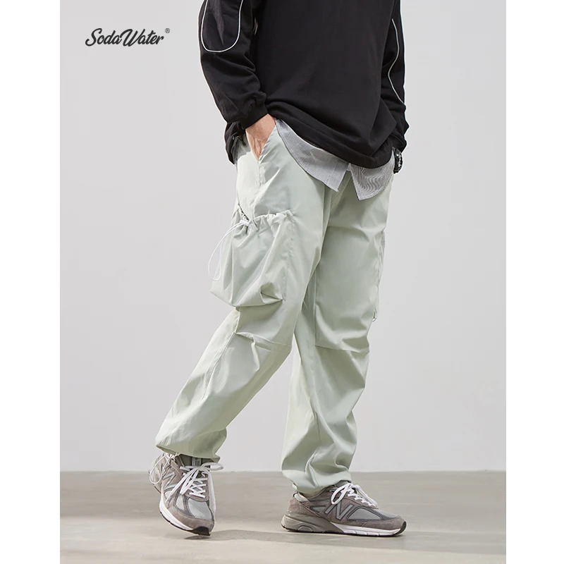 Sodaводяные мужские однотонные повседневные штаны уличная 2019 FW свободного покроя