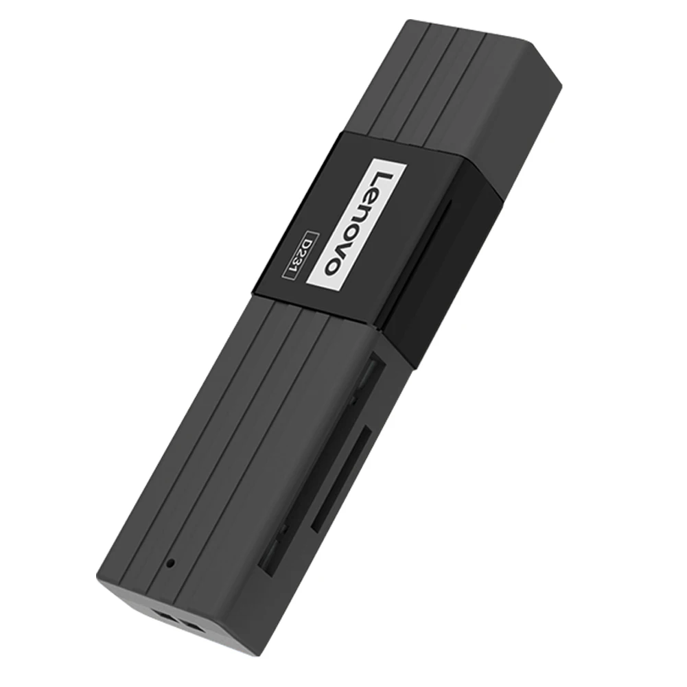 

Lenovo D231 5Gbps Card Reader 2 in 1 USB 3.0 Memory Card Reader Dual Slot TF Security Digital card reader adapter Support 2TB